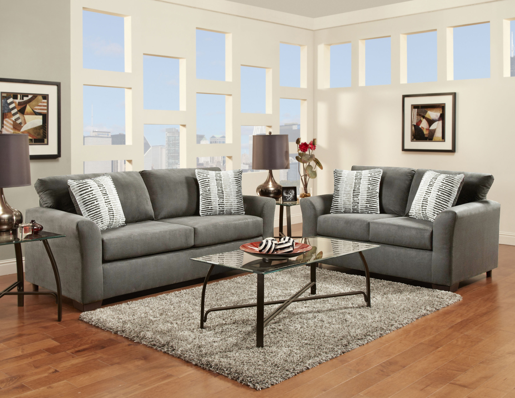 Sofa and loveseat set at Superior Rent To Own.